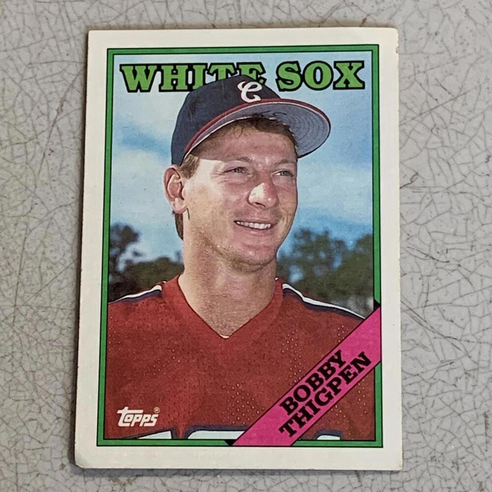 1987 Topps Bobby Thigpen White‎ Sox Baseball Card #613